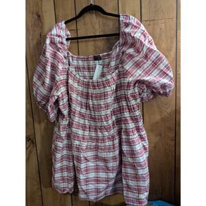Lane Bryant Illusions Fits that Flatter Top Shirt Blouse Plus Size 38/40 7X